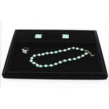 Velvet Jewelry Organizer Tray Box - Grey