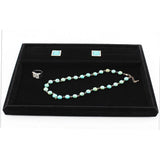 Velvet Jewelry Organizer Tray Box - Grey
