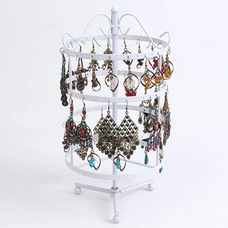 Metal Rotating Spin Table Earring Holder Jewelry Display Rack