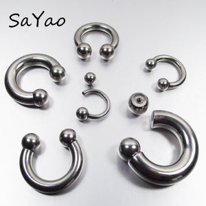 2PCS Stainless Steel BCR Nose Ring CBR Body Jewelry