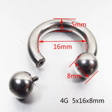 2PCS Stainless Steel BCR Nose Ring CBR Body Jewelry