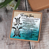 Mom To My Son Charm Rope Stainless Steel Magnetic Leather Bracelet