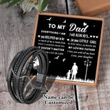 Personalized Daughter to Dad Name Card Pendant & Bracelet Set