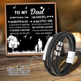 Personalized Daughter to Dad Name Card Pendant & Bracelet Set