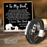 Personalized Father Daughter Woven Name Bracelet
