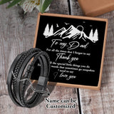 Personalized Dad Name Pendant Bracelet - Men's Jewelry