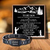 Personalized Message Card Bracelet for Our Son's Special Occasion