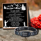 Personalized Message Card Bracelet for Our Son's Special Occasion