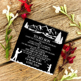 Personalized Message Card Bracelet for Our Son's Special Occasion