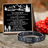 Love Mom Dad Customizable Message Card Bracelet for Son