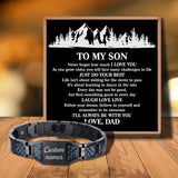 Personalized Bracelet for Son from Mom and Dad with Custom Message
