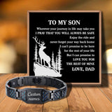 Customizable Dad to Son Be Brave Have Courage Message Bracelet