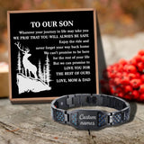 Love Mom Dad Customizable Message Card Bracelet for Birthday Anniversary