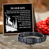 Love Mom Dad Customizable Message Card Bracelet for Birthday Anniversary