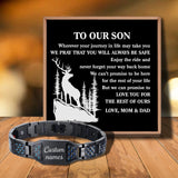 Love Mom Dad Customizable Message Card Bracelet for Birthday Anniversary
