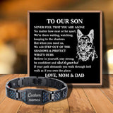 Customizable Love Mom Dad Bracelet for Son
