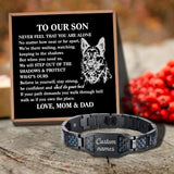 Customizable Love Mom Dad Bracelet for Son