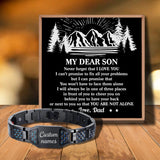 To Our Son We Closed Our Eyes For from Love Mom Dad Custom Message Bracelet