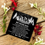 To Our Son We Closed Our Eyes For from Love Mom Dad Custom Message Bracelet