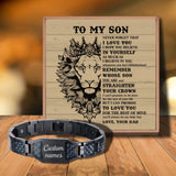 Personalized Message Card Bracelet for Son from Dad - Birthday Anniversary Gift