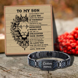 Personalized Message Card Bracelet for Son from Dad - Birthday Anniversary Gift