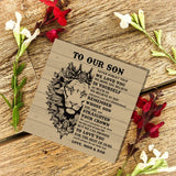 Love Mom Dad Customizable Message Card Bracelet for Son's Birthday Anniversary