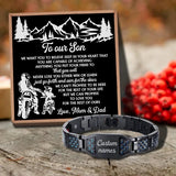 Love Mom Dad Custom Message Card Bracelet for Son