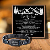 Customizable Message Card Bracelet for Son - Be Brave Have Courage