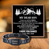 Be Brave Have Courage Customizable Message Bracelet for Son