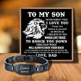 Customizable Love Dad Message Card Bracelet for Son Birthday