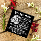 Customizable Love Dad Message Card Bracelet for Son Birthday