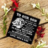 To Our Son Customizable Message Card Bracelet for Birthday