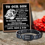 To Our Son Customizable Message Card Bracelet for Birthday