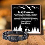 Personalized Message Card Bracelet for Grandson from Nanny