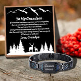 Love Grandpa Customizable Message Card Bracelet for Grandson