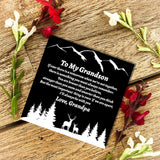 Love Grandpa Customizable Message Card Bracelet for Grandson