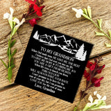 Love Grandma Custom Message Card Bracelet for Grandson Birthday