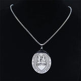 Sacred Heart of Jesus Cross Necklace Stainless Steel Christmas Gift
