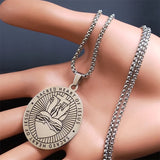 Sacred Heart of Jesus Cross Necklace Stainless Steel Christmas Gift