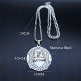 Sacred Heart of Jesus Cross Necklace Stainless Steel Christmas Gift