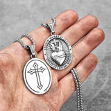 Sacred Heart of Jesus Stainless Steel Pendant Chain Gift