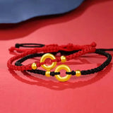Couple Bracelet Set with Plated Pendant, Wedding Engagement Bangles