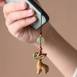 Safe Journey Ebony Deer Key Ring Pendant for Men and Women