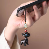 Safe Journey Ebony Deer Key Ring Pendant for Men and Women