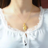 Safe Mouse Necklace Hetian Jade S925 Sterling Silver Pendant