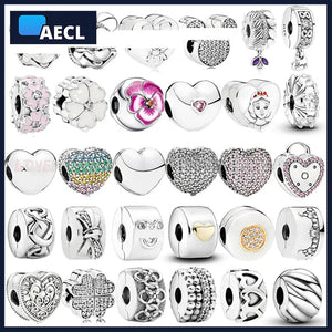 Sterling Silver S925 Bracelet with Logo Bead String Bracelet