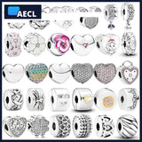 Sterling Silver S925 Bracelet with Logo Bead String Bracelet