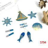 Sailboat Wall Hanging Epoxy Mould DIY Starfish Shell Keychain Resin Mould