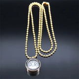 Sailing Seeker Compass Nautical Necklace Stainless Steel Sailor Jewelry N6132