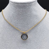 Sailing Seeker Compass Nautical Necklace Stainless Steel Sailor Jewelry N6132